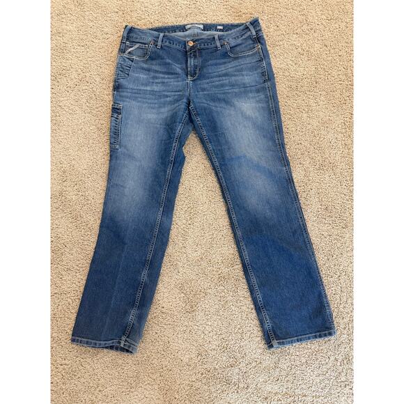 Ariat Women’s Jeans Plus 20WL Blue Denim, Mid Rise Raquel Stretch - Picture 1 of 9